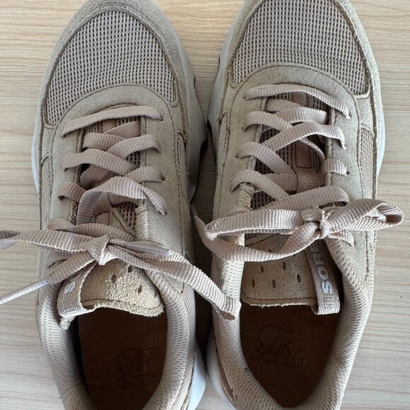 Sorel Kinetic Every Day Tan Leather & Suede Sneaker - Picture 1 of 6